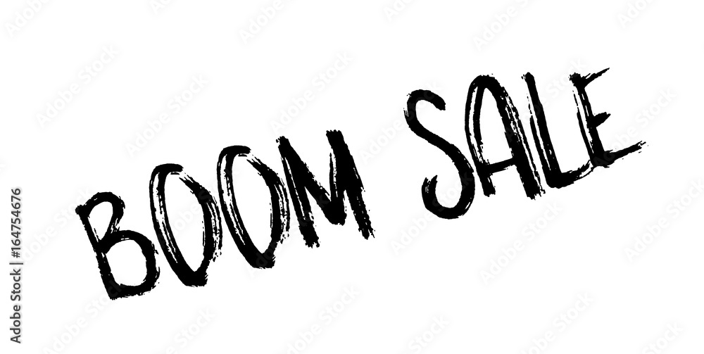 Boom Sale rubber stamp. Grunge design with dust scratches. Effects can be easily removed for a clean, crisp look. Color is easily changed.