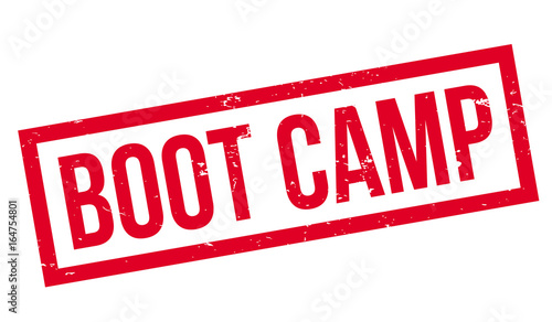 Boot Camp rubber stamp. Grunge design with dust scratches. Effects can be easily removed for a clean, crisp look. Color is easily changed.
