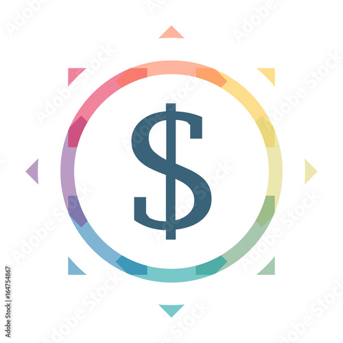 buntes Symbol - Dollar
