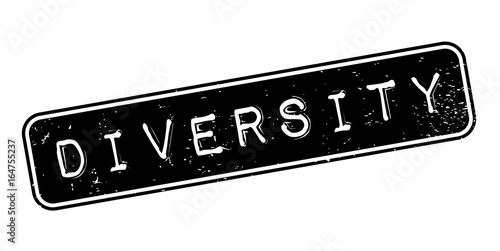 Diversity rubber stamp. Grunge design with dust scratches. Effects can be easily removed for a clean, crisp look. Color is easily changed.