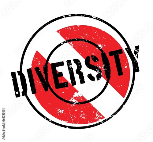 Diversity rubber stamp. Grunge design with dust scratches. Effects can be easily removed for a clean, crisp look. Color is easily changed.