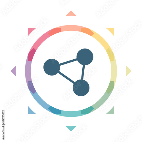 buntes Symbol - Netzwerk