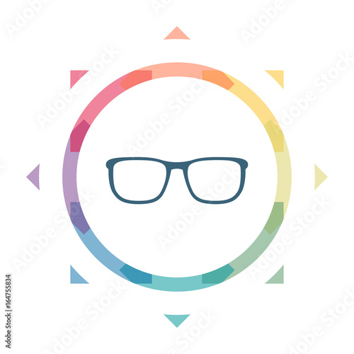 buntes Symbol - Brille