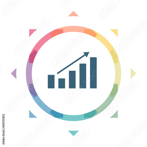 buntes Symbol - Diagramm Entwicklung