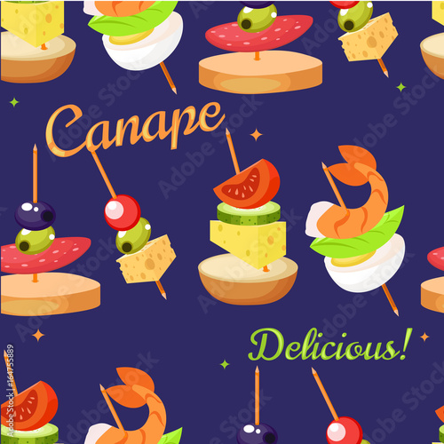Canape Set Designer. Seamless print pattern.