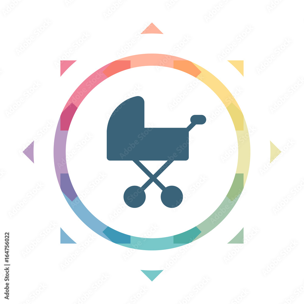 buntes Symbol - Kinderwagen buntes Symbol - Kinderwagen
