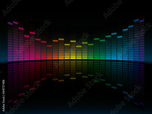 Coloful Graphic Equalizer Display.