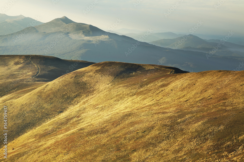 Fototapeta premium Bieszczady National Park near Wolosate village. Poland