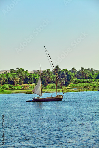 boat on the Nile River. Egypt