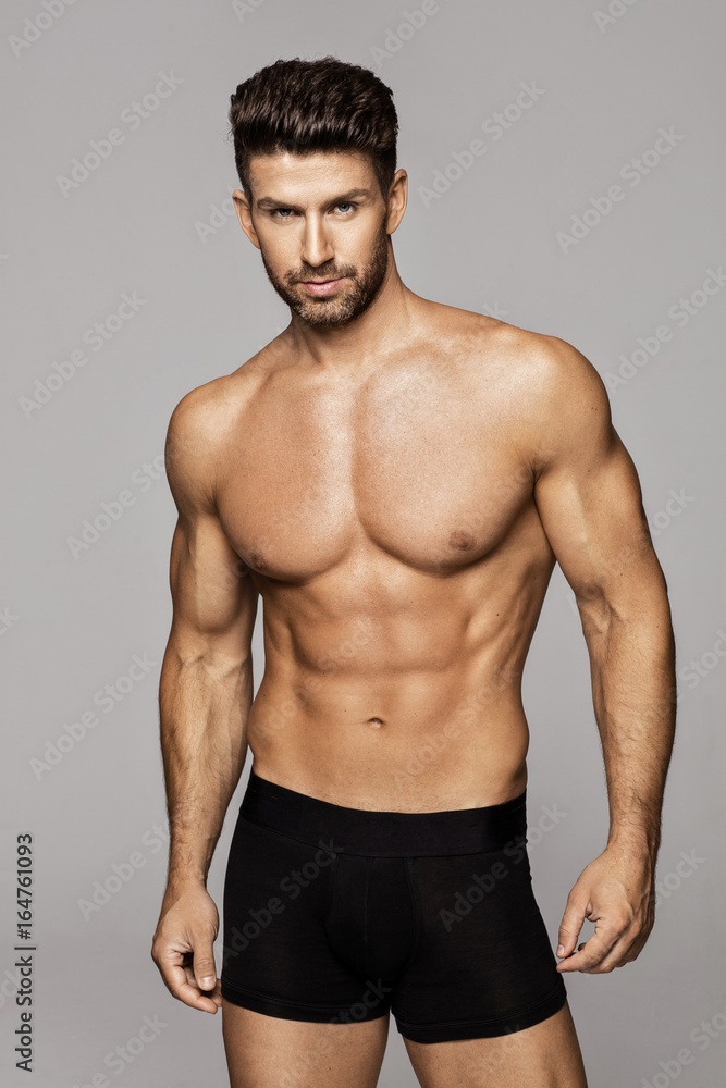 Sexy Male Model In Underwear Stock Photo | Adobe Stock