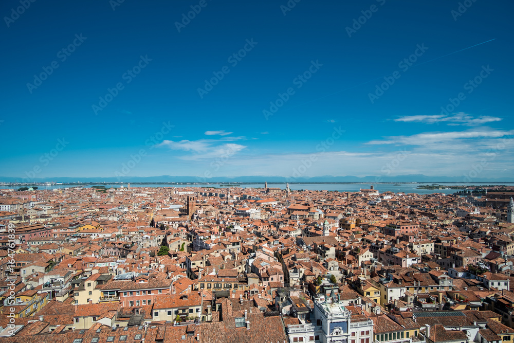 Aerial view of Venice, Italy.