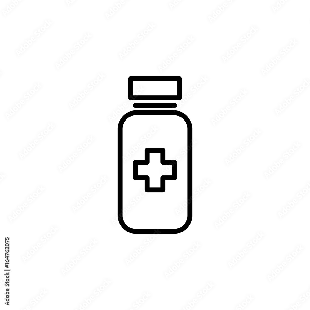pills bottle icon on white background pills bottle icon on white background