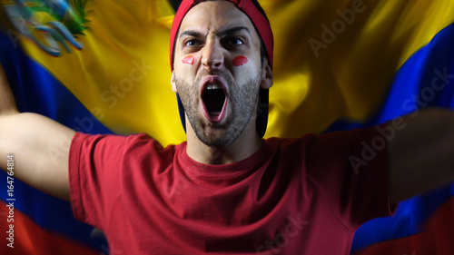 Venezuelan Guy Waving Venezuela Flag