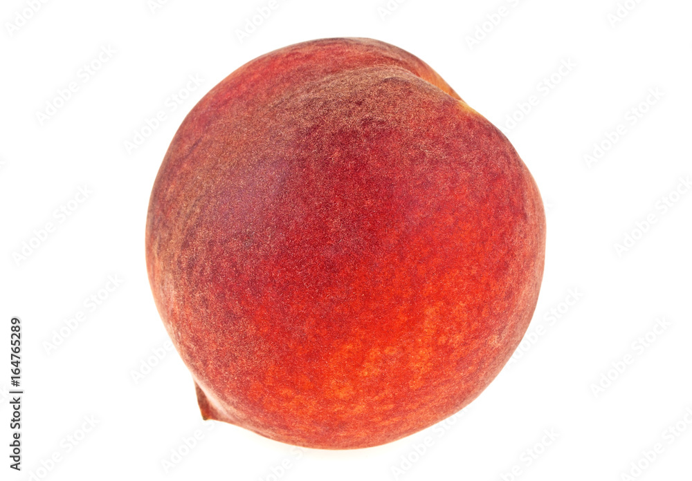 Ripe peach fruit isolated on a white background Ripe peach fruit isolated on a white background