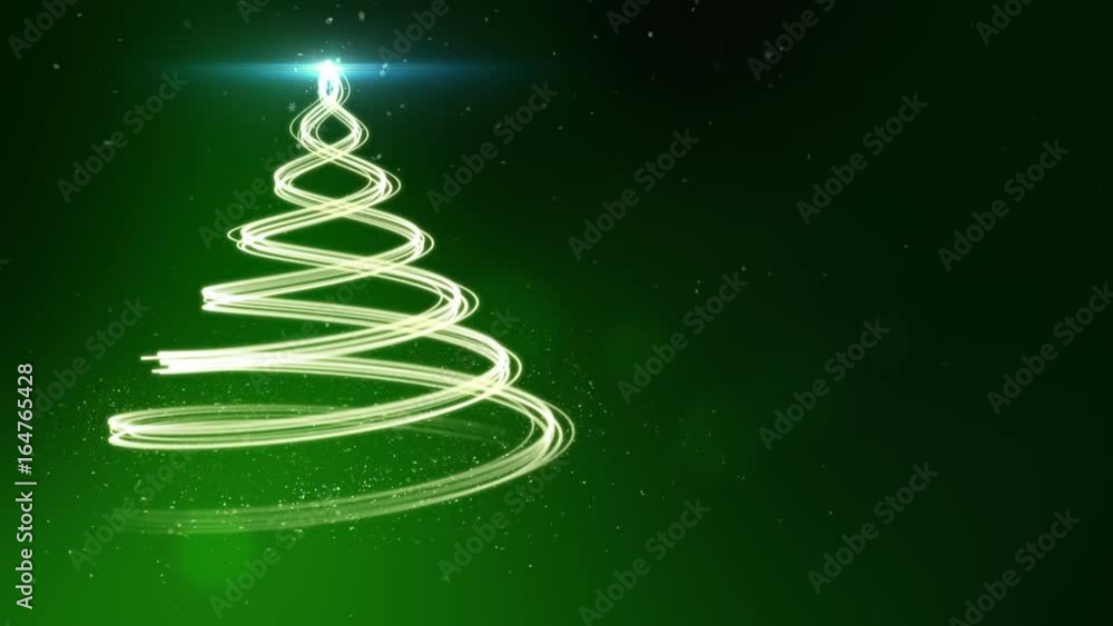 Green Christmas Tree Fill with Snowflakes Background Green Christmas Tree Fill with Snowflakes Background