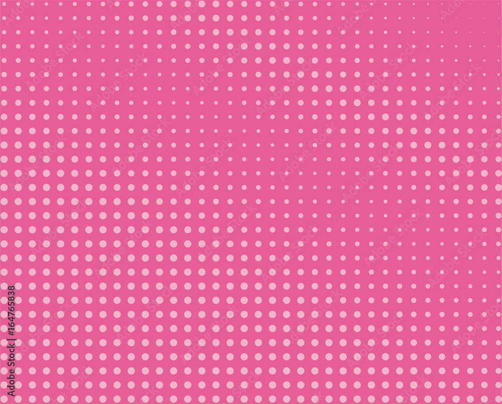 Plakat Cartoon pattern with circles, dots Halftone dotted background. Pop art style. Design element, border for web banners, cards, wallpapers. Colorful. Vector illustration