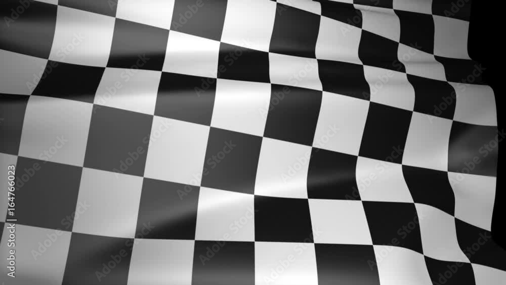 Checkered Flag waving in the wind Checkered Flag waving in the wind