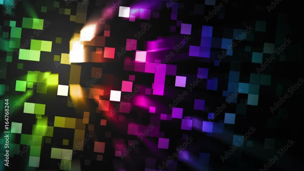 Colorful cubes Shine and Fade Background Loop Colorful cubes Shine and Fade Background Loop