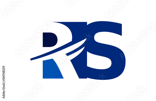 Free Download RS Negative Space Square Swoosh Letter Logo - GFXLoad