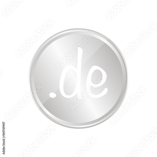Silberne Münze - de - Webadresse