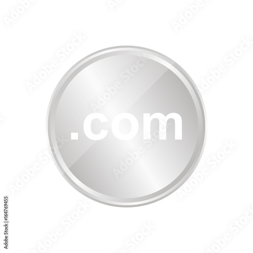 Silberne Münze - com - Domain