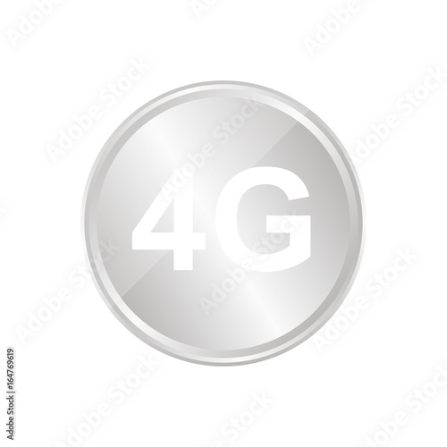 Silberne Münze - 4G - LTE