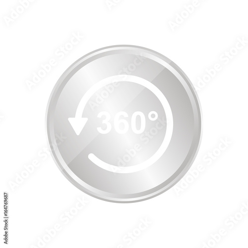 Silberne Münze - 360 Grad - Rundumblick