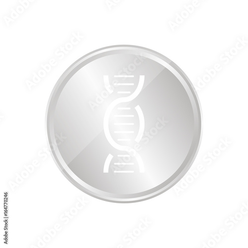 Silberne Münze - DNA