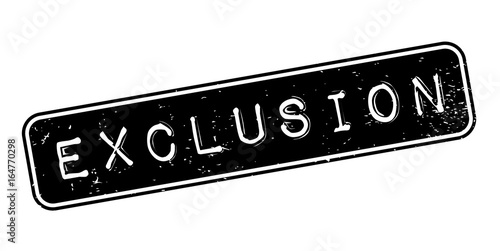 Exclusion rubber stamp. Grunge design with dust scratches. Effects can be easily removed for a clean, crisp look. Color is easily changed.