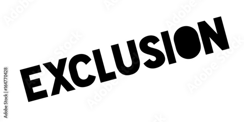 Exclusion rubber stamp. Grunge design with dust scratches. Effects can be easily removed for a clean, crisp look. Color is easily changed.