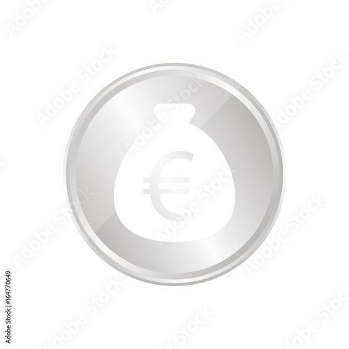 Silberne Münze - Geld - Euro - Finanzen