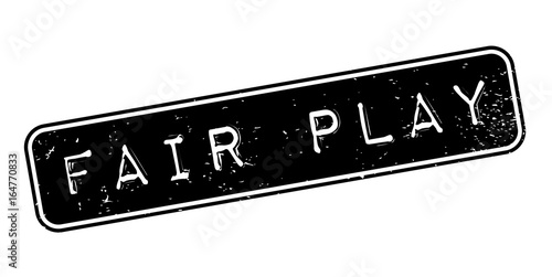 Fair Play rubber stamp. Grunge design with dust scratches. Effects can be easily removed for a clean, crisp look. Color is easily changed.