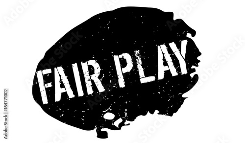 Fair Play rubber stamp. Grunge design with dust scratches. Effects can be easily removed for a clean, crisp look. Color is easily changed.
