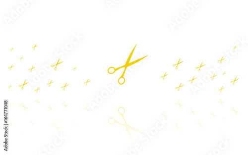 Schere Reflektierend Weiss