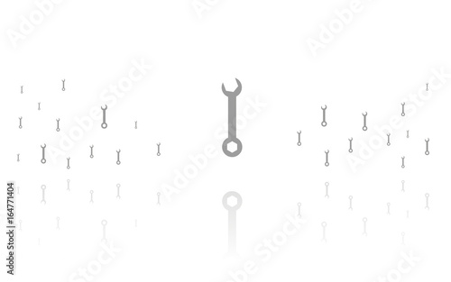 Schraubenschlüssel Reflektierend Weiss