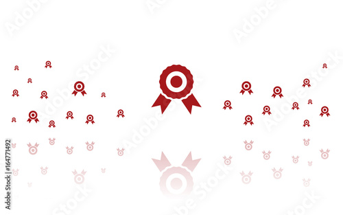 Medaille rot Reflektierend Weiss