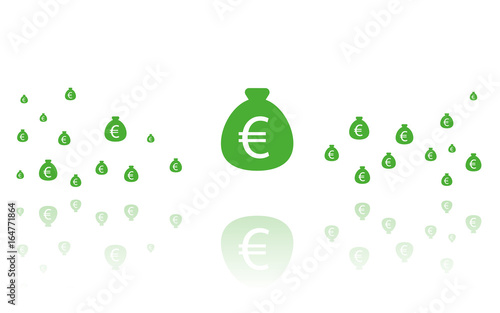 Geldsack Euro Reflektierend Weiss