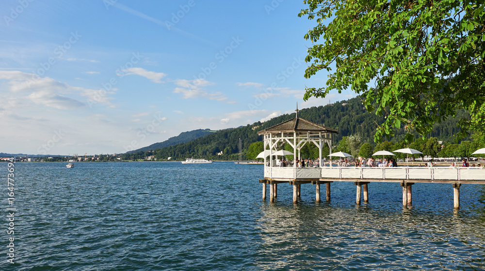 Bregenz Fischersteg StockFoto Adobe Stock