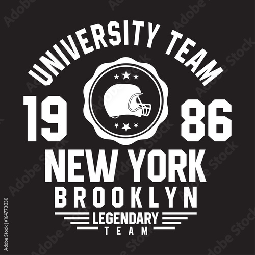New York, Brooklyn typography for t-shirt print. Sports, athletic t-shirt graphics