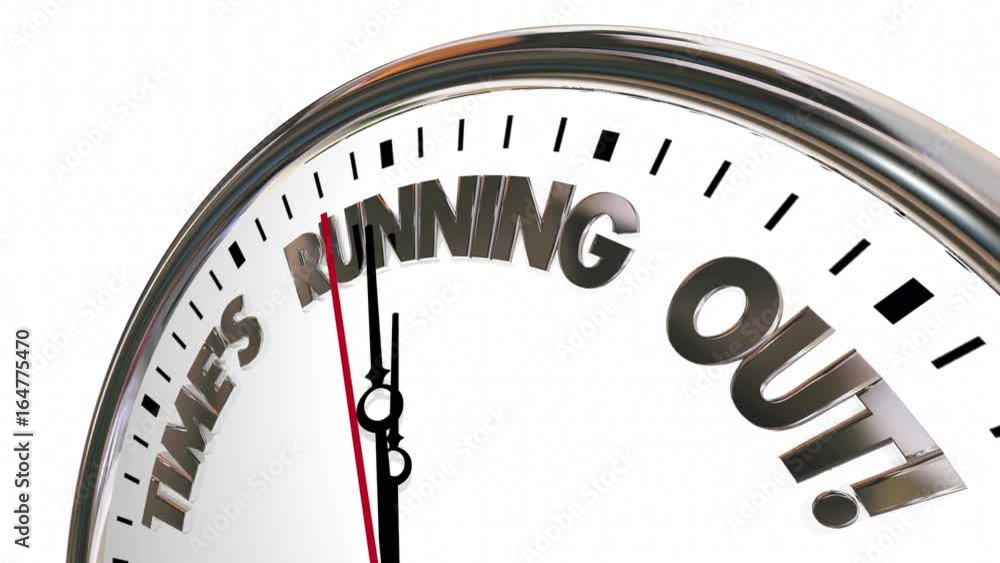 Times Running Out Clock Deadline Coming 3d Animation Times Running Out Clock Deadline Coming 3d Animation