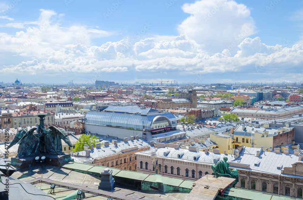 View of the city of St. Petersburg from the roof of St. Isaac's Cathedral
