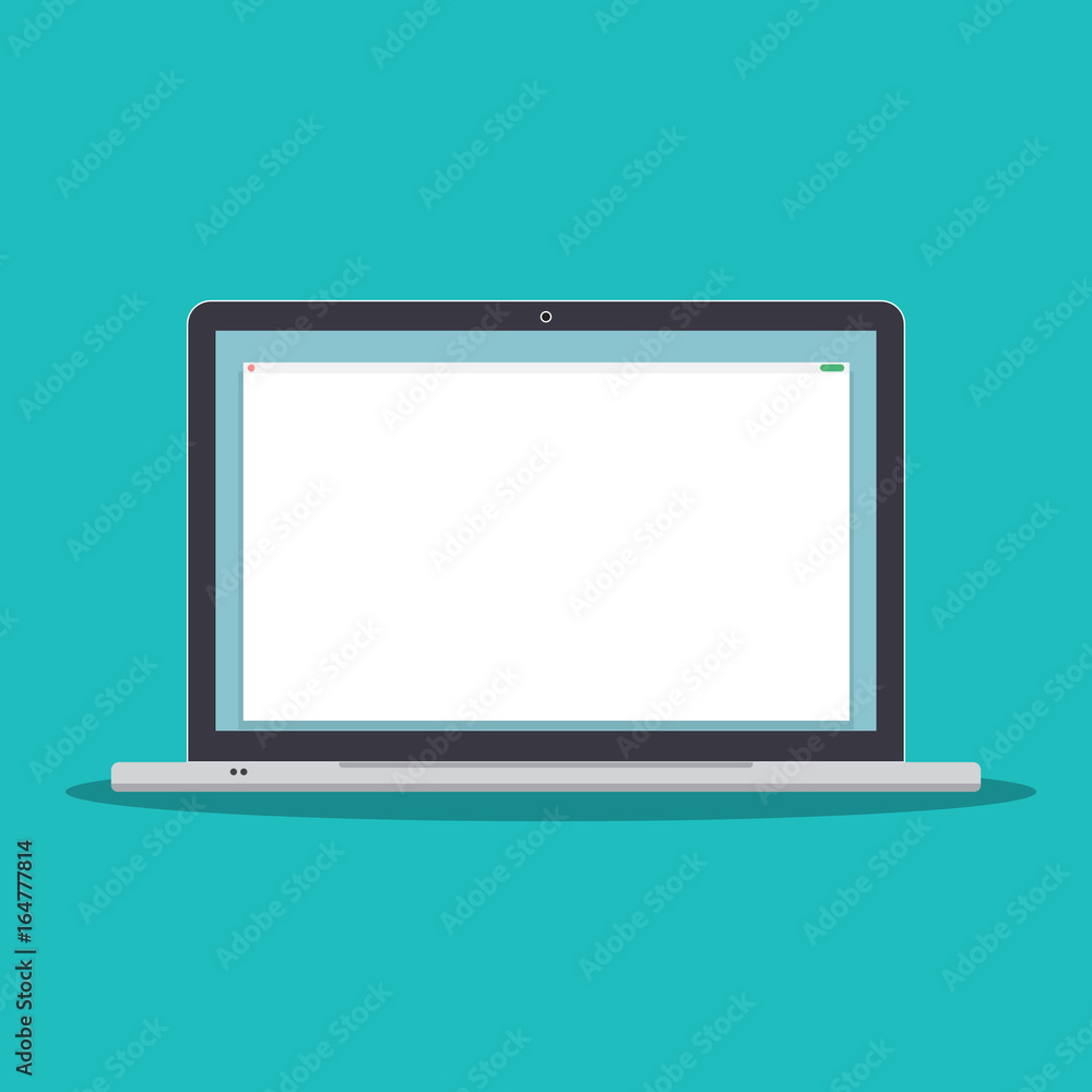 Vector realistic laptop isolated Vector realistic laptop isolated