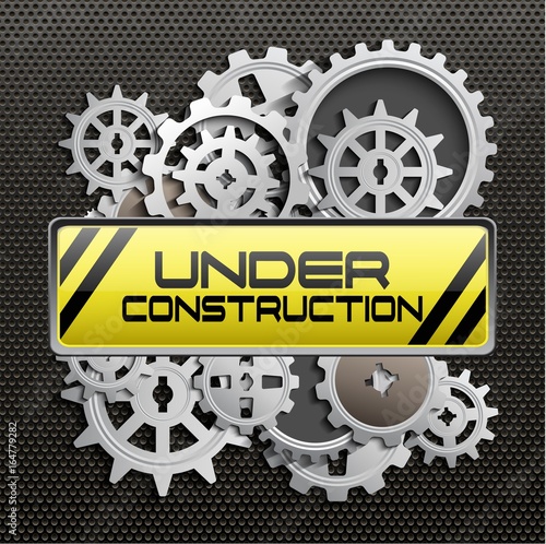Under construction with gears and pinions