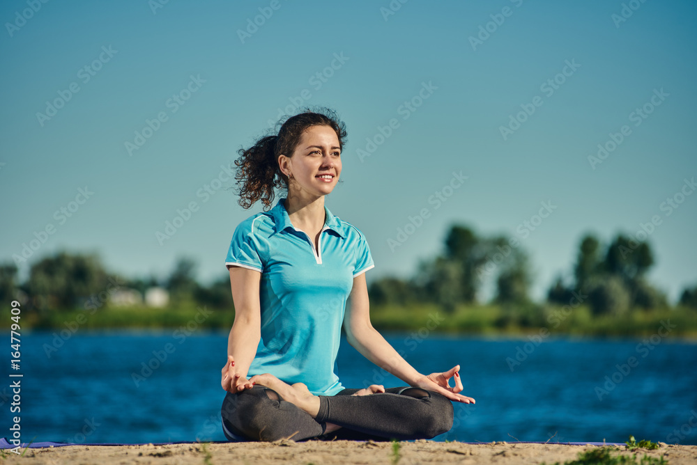Meditating in the lotus position