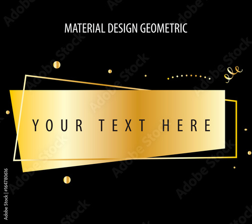 Flat Geometric Shape for poster or social media campaign with material design color