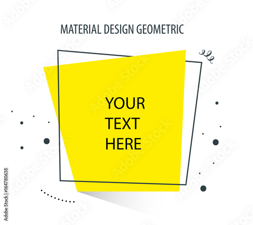 Flat Geometric Shape for poster or social media campaign with material design color