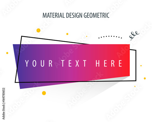 Flat Geometric Shape for poster or social media campaign with material design color