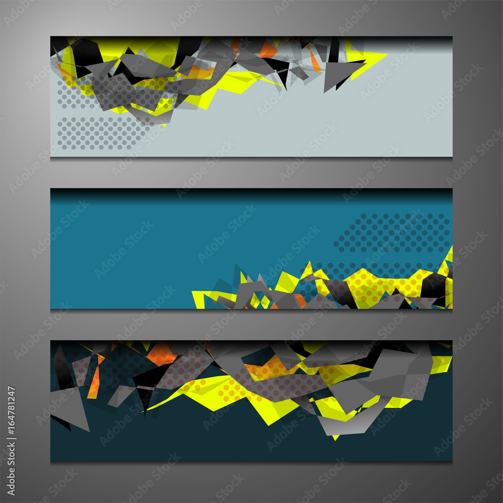 Abstract banner design background for website headers, vector illustration