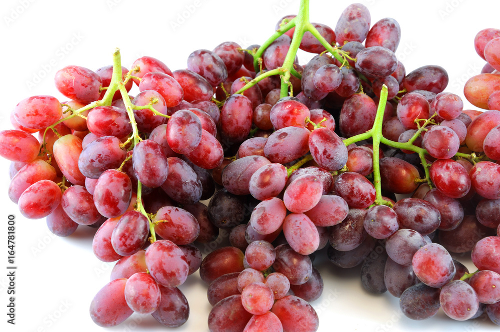Obraz premium fresh red grape isolated on white background