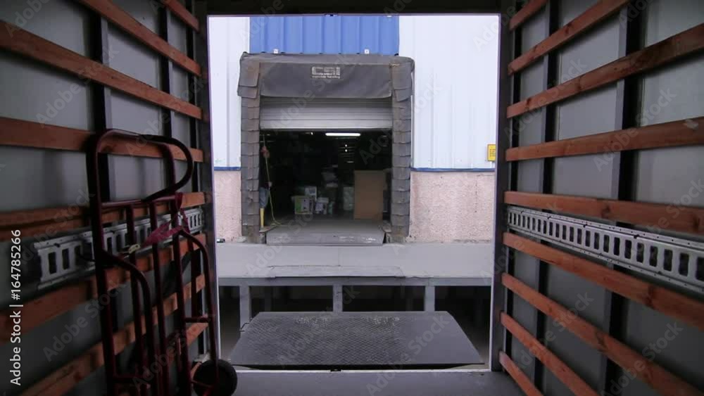 custom made wallpaper toronto digitalTruck arriving at docking area